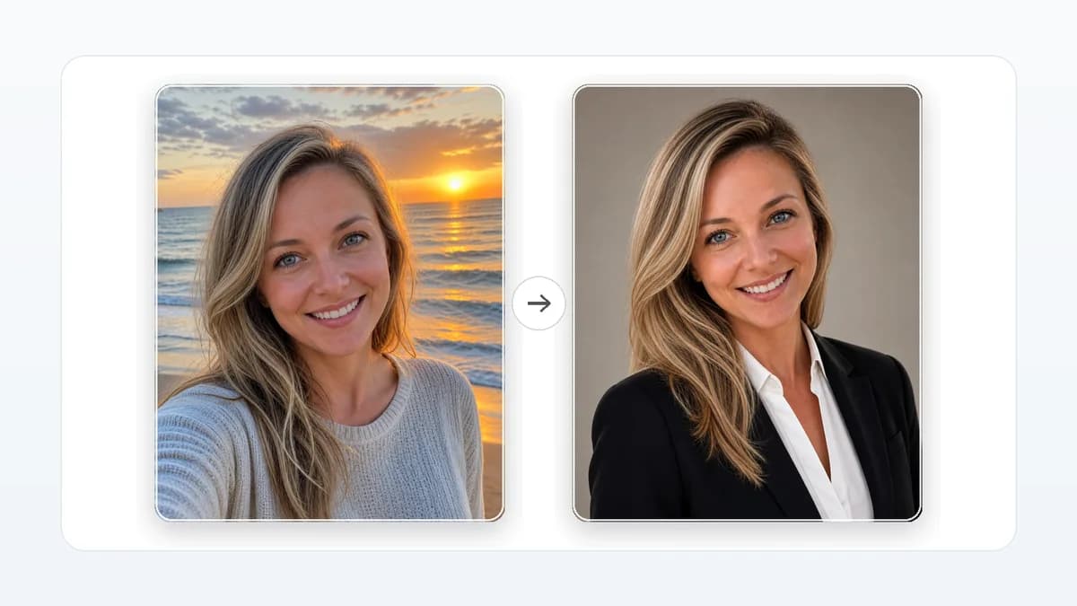 AI-generated professional headshot demo for TailorMe